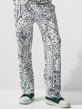 (ͽ���ʡ�1��2������ͽ��/42TH RESOUND CLOTHING���ꥵ����ɥ���������/SEMIWAIDE CHRIS EASY WIDE TUCK PANTS/CROSS WH