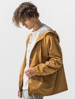 (ͽ���ʡ�12��1������ͽ��/42TH RESOUND CLOTHING���ꥵ����ɥ���������/LOOSE FIT suede coach hoodie/BEIGE