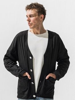 (ͽ���ʡ�1��2������ͽ��/42TH RESOUND CLOTHING���ꥵ����ɥ���������/LOOSE FIT suede cardigan/BLACK