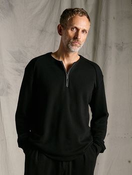 (ͽ���ʡ�1��2������ͽ��/wjk�����֥른��������/soft luxe urake half-zip sweat shirt/black