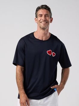 (ͽ���ʡ�4��5������ͽ��/wjk�����֥른��������/Maison Honor��� Paris collaboration 2-heart patch cool touch S/S/navy��red