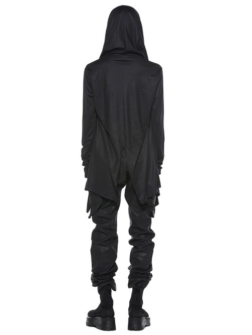 JULIUSꥦ/WOOL SZ JERSEY CUT & SEWN5/BLACK