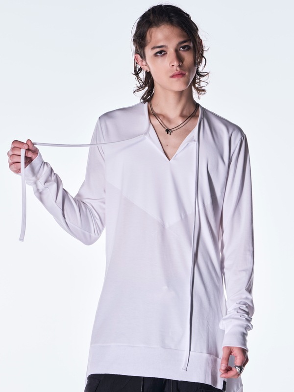 (ͽ���ʡ�8��9������ͽ��/kiryuyrik������奦����奦/BEATENJIKU Piping Flare T-Shirt/White