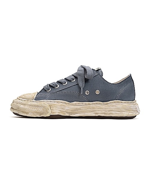 �㴰���Maison MIHARA YASUHIRO�� PETERSON 23 LOW/original sole canvas garment dye Low-Top sneakers/BLK