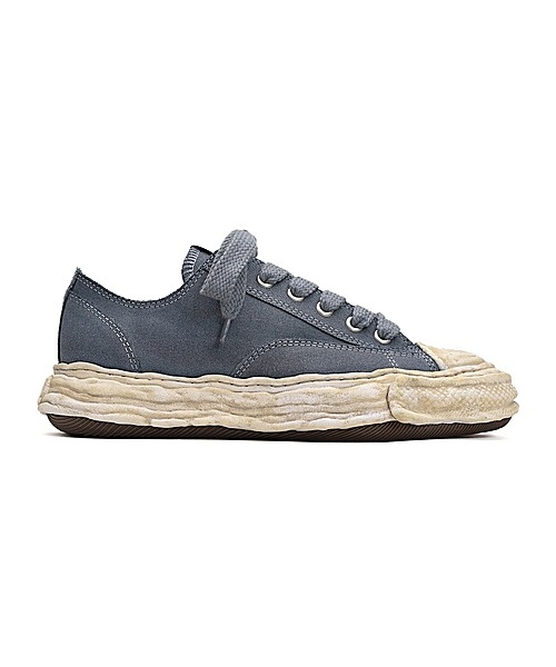 �㴰���Maison MIHARA YASUHIRO�� PETERSON 23 LOW/original sole canvas garment dye Low-Top sneakers/BLK