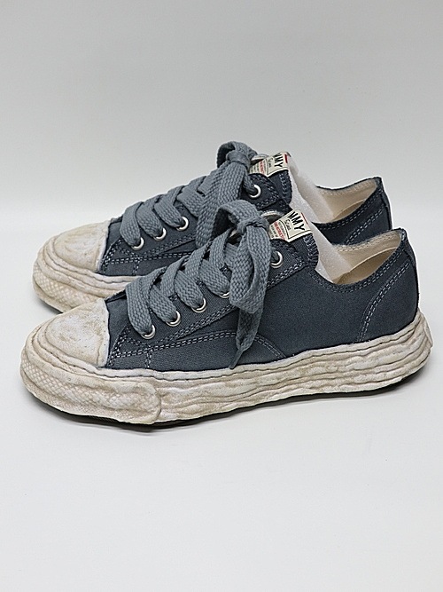 �㴰���Maison MIHARA YASUHIRO�� PETERSON 23 LOW/original sole canvas garment dye Low-Top sneakers/BLK