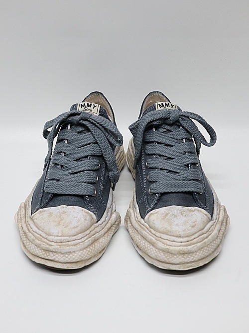 �㴰���Maison MIHARA YASUHIRO�� PETERSON 23 LOW/original sole canvas garment dye Low-Top sneakers/BLK