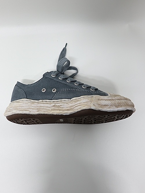 �㴰���Maison MIHARA YASUHIRO�� PETERSON 23 LOW/original sole canvas garment dye Low-Top sneakers/BLK