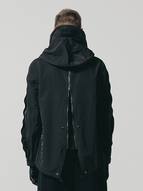 �㴰���nude:masahiko maruyama ���̡���:�ޥ��ҥ��ޥ���/Cotton/Nylon Grosgrain MULTI ZIP MILITARY SHORT HOODIE COAT/Black