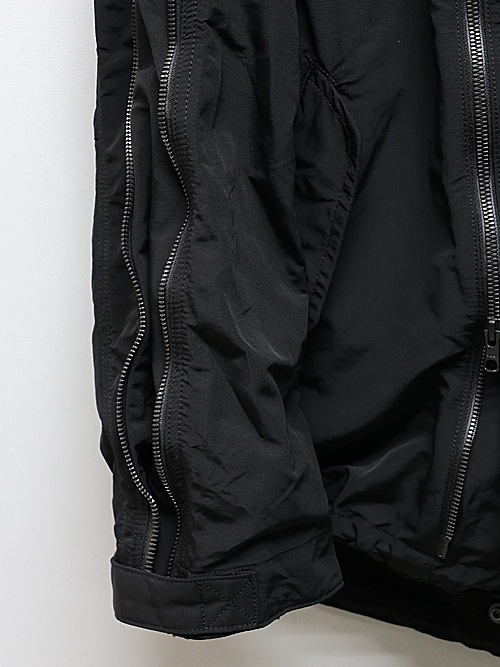 �㴰���nude:masahiko maruyama ���̡���:�ޥ��ҥ��ޥ���/Cotton/Nylon Grosgrain MULTI ZIP MILITARY SHORT HOODIE COAT/Black