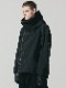 �㴰���nude:masahiko maruyama ���̡���:�ޥ��ҥ��ޥ���/Cotton/Nylon Grosgrain MULTI ZIP MILITARY SHORT HOODIE COAT/Black