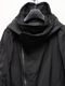 �㴰���nude:masahiko maruyama ���̡���:�ޥ��ҥ��ޥ���/Cotton/Nylon Grosgrain MULTI ZIP MILITARY SHORT HOODIE COAT/Black