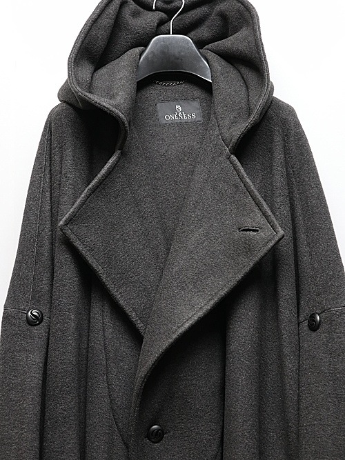 �㴰���THE ONENESS�������ͥ�/Recycle Fleece HAORI/ChacoalGrey
