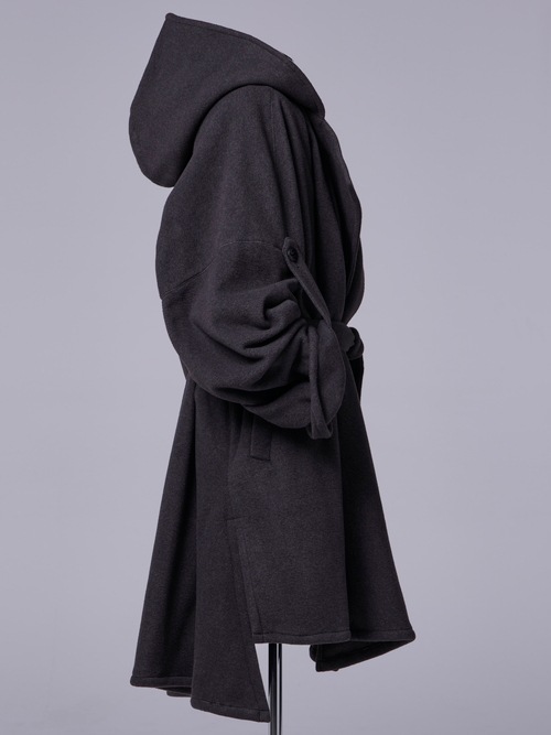 �㴰���THE ONENESS�������ͥ�/Recycle Fleece HAORI/ChacoalGrey