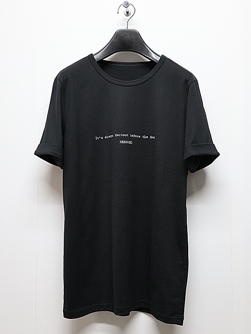 RESOUND CLOTHINGꥵɥ/GIZA DAWN ROLL UP TEE/BLACK