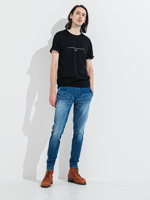 RESOUND CLOTHINGꥵɥ/GIZA DAWN ROLL UP TEE/BLACK