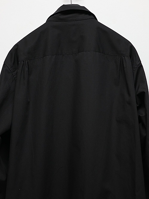 Ground Y�����饦��ɥ磻/50/- BROAD STAND COLLAR SHIRT/BLACK