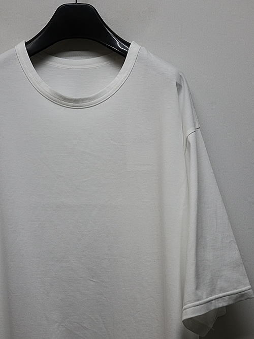 Ground Y饦ɥ磻/30/- COTTON JERSEY SLIT JUMBO T-SHIRT/WHITE