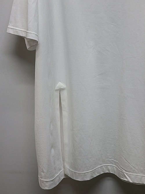 Ground Y饦ɥ磻/30/- COTTON JERSEY SLIT JUMBO T-SHIRT/WHITE