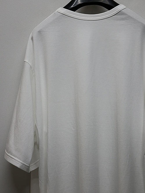 Ground Y饦ɥ磻/30/- COTTON JERSEY SLIT JUMBO T-SHIRT/WHITE
