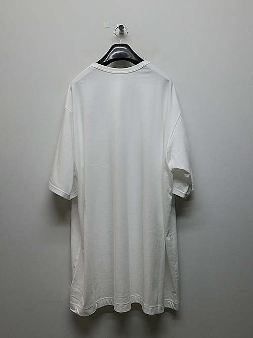 Ground Y饦ɥ磻/30/- COTTON JERSEY SLIT JUMBO T-SHIRT/WHITE
