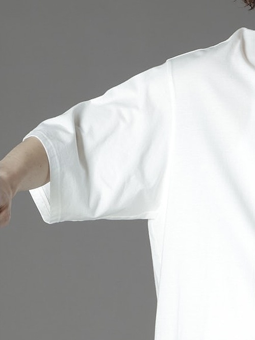 Ground Y饦ɥ磻/30/- COTTON JERSEY SLIT JUMBO T-SHIRT/WHITE