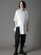 Ground Y饦ɥ磻/30/- COTTON JERSEY SLIT JUMBO T-SHIRT/WHITE