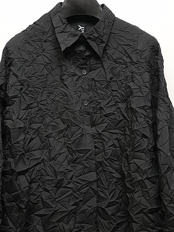�㴰���Ground Y�����饦��ɥ磻/PE SPUNLAWN DATCHED DOLMAN SHIRT/BLACK