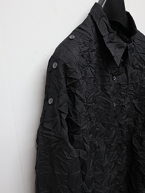 �㴰���Ground Y�����饦��ɥ磻/PE SPUNLAWN DATCHED DOLMAN SHIRT/BLACK