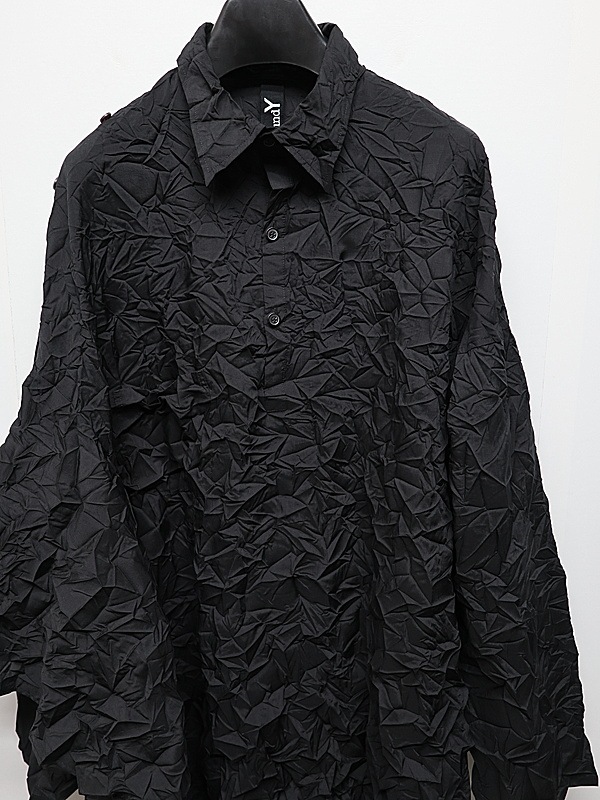 �㴰���Ground Y�����饦��ɥ磻/PE SPUNLAWN DATCHED DOLMAN SHIRT/BLACK
