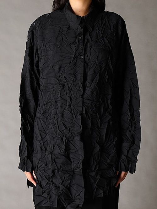�㴰���Ground Y�����饦��ɥ磻/PE SPUNLAWN DATCHED DOLMAN SHIRT/BLACK