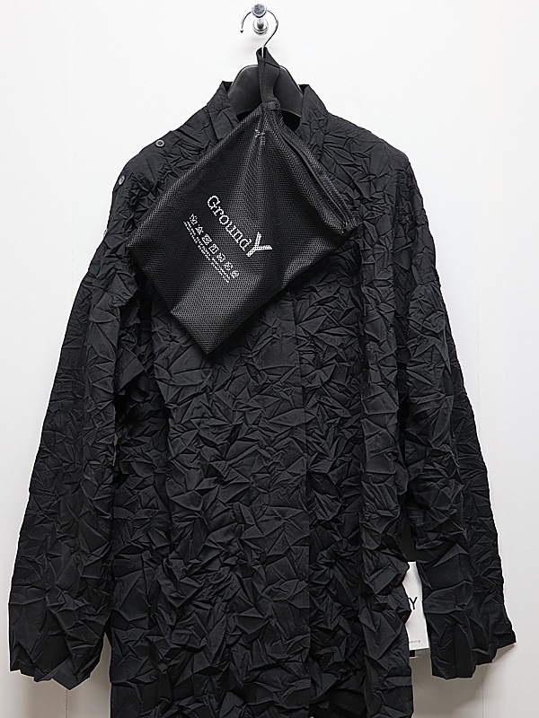 �㴰���Ground Y�����饦��ɥ磻/PE SPUNLAWN DATCHED DOLMAN SHIRT/BLACK