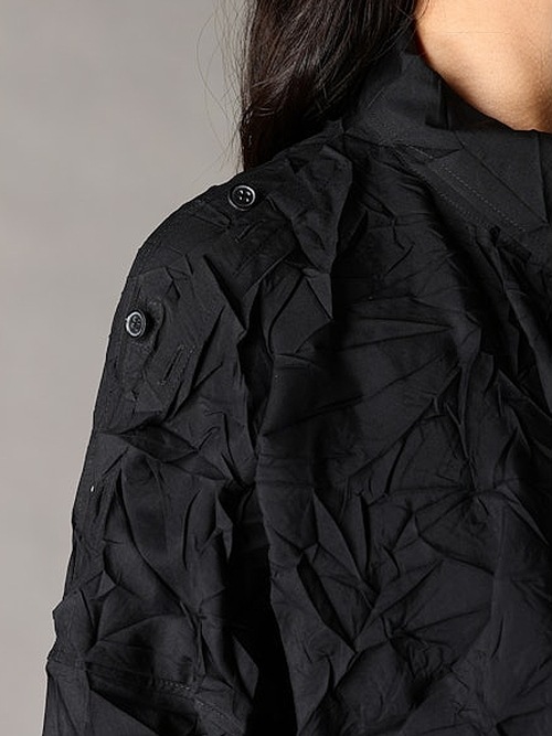 �㴰���Ground Y�����饦��ɥ磻/PE SPUNLAWN DATCHED DOLMAN SHIRT/BLACK