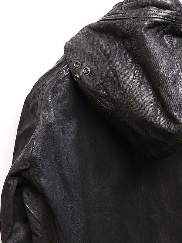 JULIUS����ꥦ��/12oz DENIM COAT3/BLACK