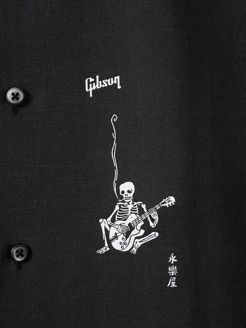 LAD MUSICIAN����å� �ߥ塼�������/LAD��Gibson T/T SKULL GUITARIST O/C SS SHIRT/MONOTONE