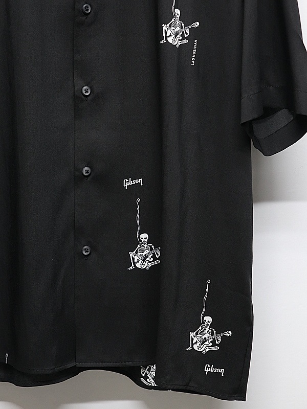 LAD MUSICIAN����å� �ߥ塼�������/LAD��Gibson T/T SKULL GUITARIST O/C SS SHIRT/MONOTONE