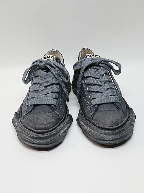 �㴰���Maison MIHARA YASUHIRO�� PETERSON 23 LOW/original sole canvas garment dye Low-Top sneakers/BLKxBLK