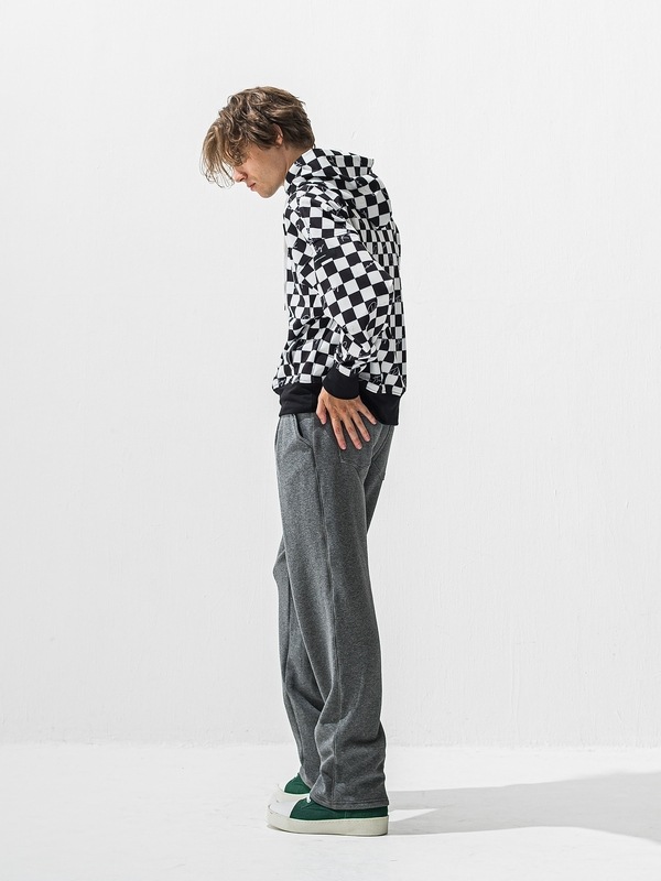 (ͽ���ʡ�11��12������ͽ��/42TH RESOUND CLOTHING���ꥵ����ɥ���������/SEMIWAIDE velours fleece WIDE TUCK PANTS/CHACOAL