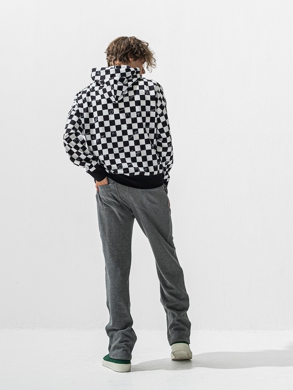 (ͽ���ʡ�11��12������ͽ��/42TH RESOUND CLOTHING���ꥵ����ɥ���������/SEMIWAIDE velours fleece WIDE TUCK PANTS/CHACOAL