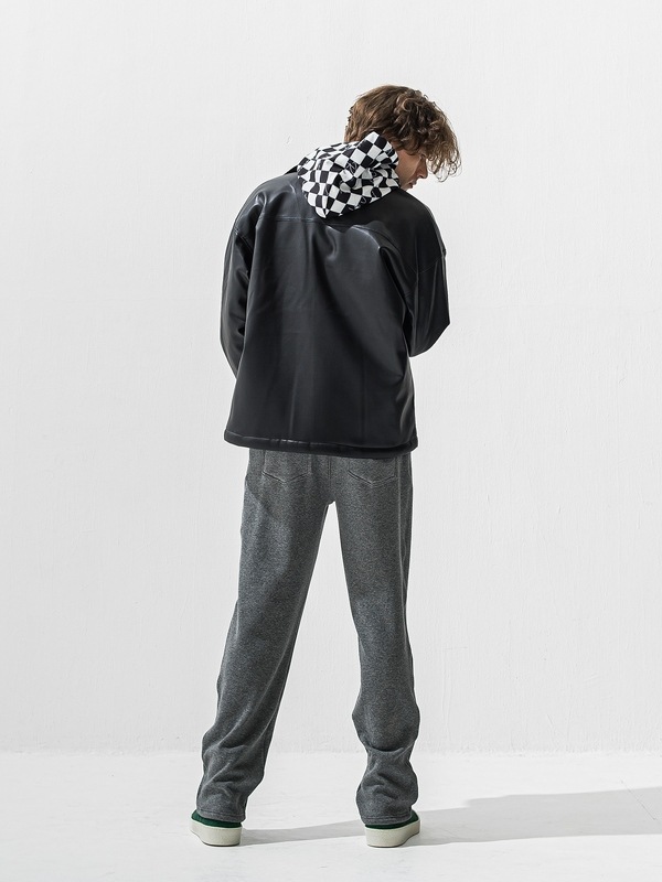(ͽ���ʡ�11��12������ͽ��/42TH RESOUND CLOTHING���ꥵ����ɥ���������/SEMIWAIDE velours fleece WIDE TUCK PANTS/CHACOAL