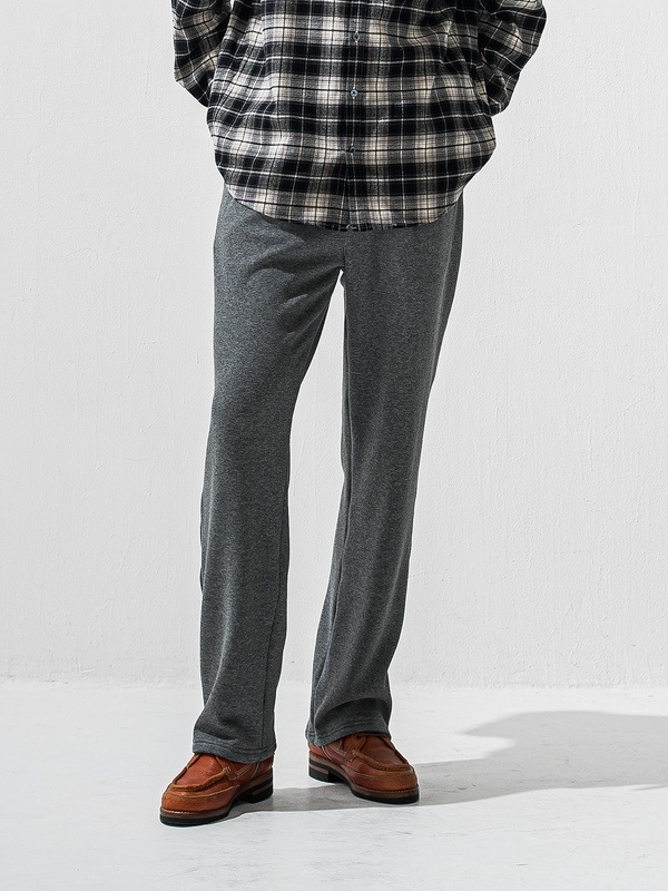 (ͽ���ʡ�11��12������ͽ��/42TH RESOUND CLOTHING���ꥵ����ɥ���������/SEMIWAIDE velours fleece WIDE TUCK PANTS/CHACOAL