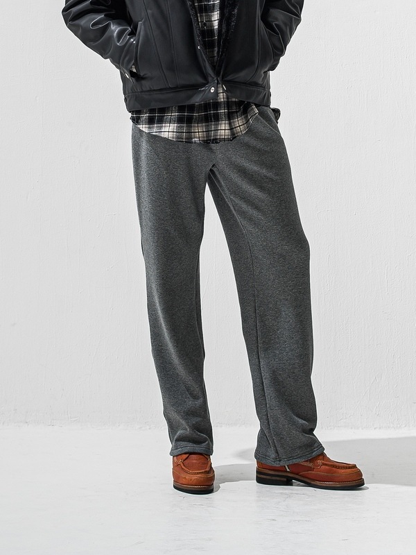 (ͽ���ʡ�11��12������ͽ��/42TH RESOUND CLOTHING���ꥵ����ɥ���������/SEMIWAIDE velours fleece WIDE TUCK PANTS/CHACOAL