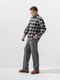 (ͽ���ʡ�11��12������ͽ��/42TH RESOUND CLOTHING���ꥵ����ɥ���������/SEMIWAIDE velours fleece WIDE TUCK PANTS/CHACOAL