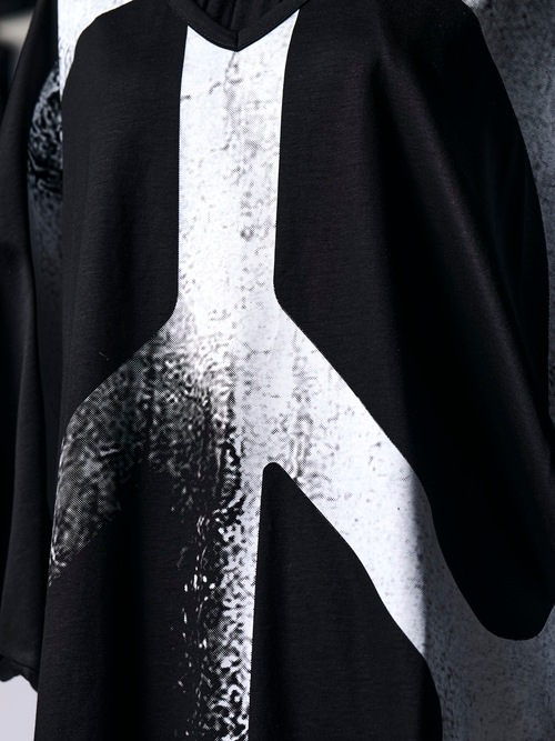 �㴰���THE ONENESS�������ͥ�/Eco Rayon & Organic Cotton Jersey Dolman V-Nack/Black