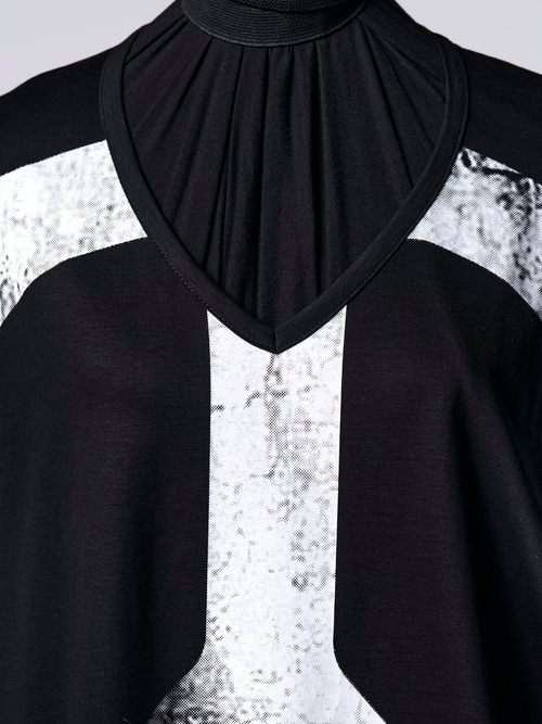 �㴰���THE ONENESS�������ͥ�/Eco Rayon & Organic Cotton Jersey Dolman V-Nack/Black