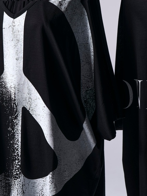 �㴰���THE ONENESS�������ͥ�/Eco Rayon & Organic Cotton Jersey Dolman V-Nack/Black