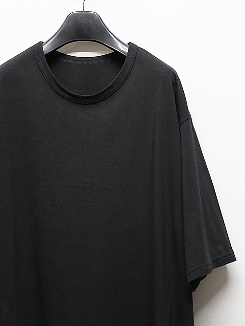 Ground Y�����饦��ɥ磻/30/- COTTON JERSEY SLIT JUMBO T-SHIRT/BLACK.