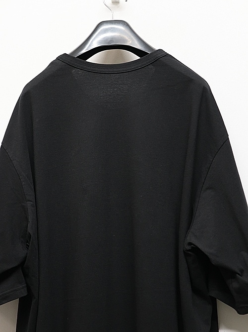 Ground Y�����饦��ɥ磻/30/- COTTON JERSEY SLIT JUMBO T-SHIRT/BLACK.