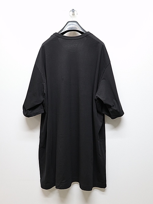 Ground Y�����饦��ɥ磻/30/- COTTON JERSEY SLIT JUMBO T-SHIRT/BLACK.
