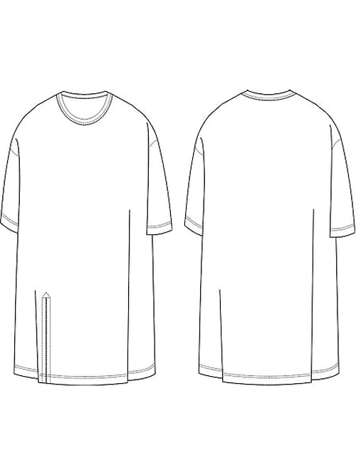 Ground Y�����饦��ɥ磻/30/- COTTON JERSEY SLIT JUMBO T-SHIRT/BLACK.